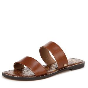 Sam Edelman Gala Flat Sandal, Rich Cognac Leather, 10.5